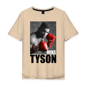 Мужская футболка хлопок Oversize с принтом Mike Tyson в Ухте, 100% хлопок | свободный крой, круглый ворот, “спинка” длиннее передней части | майк тайсон