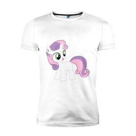 Мужская футболка премиум Пони Крошка Бель: в Ухте, 92% хлопок, 8% лайкра | приталенный силуэт, круглый вырез ворота, длина до линии бедра, короткий рукав | my little pony | бель | крошка | пони