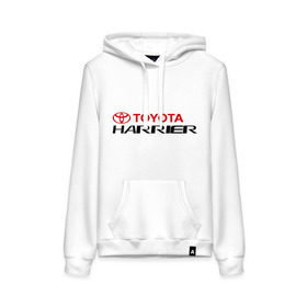 Женская толстовка хлопок с принтом Toyota Harrier в Ухте, френч-терри, мягкий теплый начес внутри (100% хлопок) | карман-кенгуру, эластичные манжеты и нижняя кромка, капюшон с подкладом и шнурком | harrier | toyota | тойота | харриер