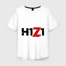 Мужская футболка хлопок Oversize с принтом H1z1 в Ухте, 100% хлопок | свободный крой, круглый ворот, “спинка” длиннее передней части | Тематика изображения на принте: зомби