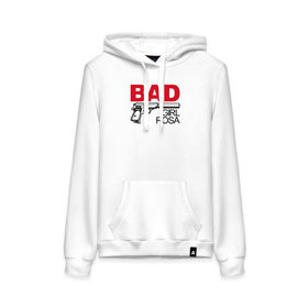Женская толстовка хлопок с принтом Роза, плохая, девочка в Ухте, френч-терри, мягкий теплый начес внутри (100% хлопок) | карман-кенгуру, эластичные манжеты и нижняя кромка, капюшон с подкладом и шнурком | 