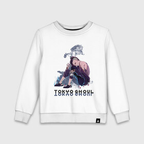 Детский свитшот хлопок с принтом Tokyo Ghoul Uta в Ухте, 100% хлопок | круглый вырез горловины, эластичные манжеты, пояс и воротник | Тематика изображения на принте: anime | blood | monster | tokyo | аниме | гуль | канеки | риза | тока | токийский гуль | ута