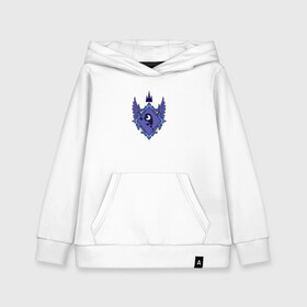 Детская толстовка хлопок с принтом Luna (logo) в Ухте, 100% хлопок | Круглый горловой вырез, эластичные манжеты, пояс, капюшен | Тематика изображения на принте: logo | logotip | mlp | pony | sweg | луна | пони