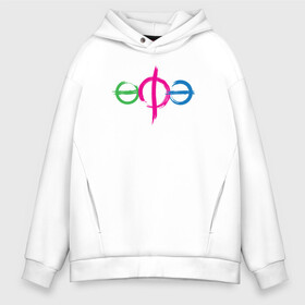 Мужское худи Oversize хлопок с принтом Уфа лого в Ухте, френч-терри — 70% хлопок, 30% полиэстер. Мягкий теплый начес внутри —100% хлопок | боковые карманы, эластичные манжеты и нижняя кромка, капюшон на магнитной кнопке | logo | автор дмитрий анненковбашкирия | башкортостан | брикс | уфа