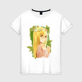 Женская футболка хлопок с принтом Криста в Ухте, 100% хлопок | прямой крой, круглый вырез горловины, длина до линии бедер, слегка спущенное плечо | 