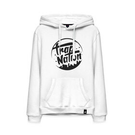 Мужская толстовка хлопок с принтом TRAP NATION в Ухте, френч-терри, мягкий теплый начес внутри (100% хлопок) | карман-кенгуру, эластичные манжеты и нижняя кромка, капюшон с подкладом и шнурком | Тематика изображения на принте: music | nation | new collection swag | twerk