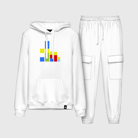 Женский костюм хлопок (с толстовкой) с принтом Симпсоны кубики в Ухте,  |  | the simpsons | барт | гомер | кубики | мардж | симпсоны