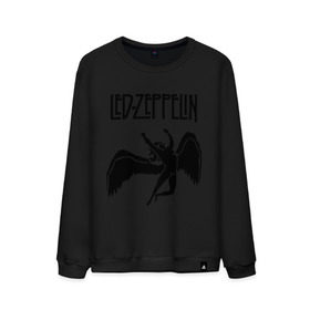 Мужской свитшот хлопок с принтом Led Zeppelin swan в Ухте, 100% хлопок |  | Тематика изображения на принте: led zeppelin