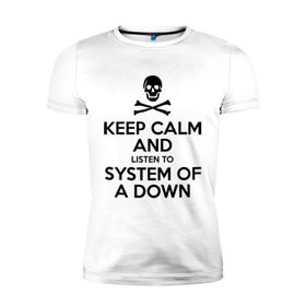 Мужская футболка премиум с принтом System Of A Down в Ухте, 92% хлопок, 8% лайкра | приталенный силуэт, круглый вырез ворота, длина до линии бедра, короткий рукав | hard rock | metal | rock | serj | system of a down | tankian | метал | рок | систем | танкян | хардрок