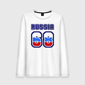 Мужской лонгслив хлопок с принтом Russia - 68 (Тамбовская обл.) в Ухте, 100% хлопок |  | 