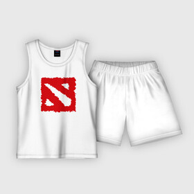 Детская пижама с шортами хлопок с принтом Dota 2 в Ухте,  |  | dota 2 logo дота два