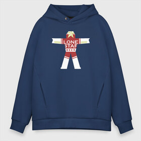 Мужское худи Oversize хлопок с принтом Lone star True detective в Ухте, френч-терри — 70% хлопок, 30% полиэстер. Мягкий теплый начес внутри —100% хлопок | боковые карманы, эластичные манжеты и нижняя кромка, капюшон на магнитной кнопке | Тематика изображения на принте: настоящий детектив