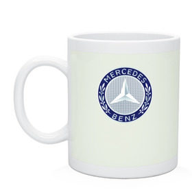 Кружка с принтом Mersedes benz в Ухте, керамика | объем — 330 мл, диаметр — 80 мм. Принт наносится на бока кружки, можно сделать два разных изображения | benz | mersedes | авто | бенз | лого | мерседес