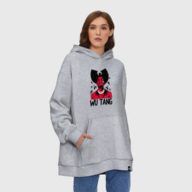 Худи SuperOversize хлопок с принтом Wu tang clan в Ухте, 70% хлопок, 30% полиэстер, мягкий начес внутри | карман-кенгуру, эластичная резинка на манжетах и по нижней кромке, двухслойный капюшон
 | clan | hip hop | rza | wu tang | wutang | ву танг | вутанг | рэп