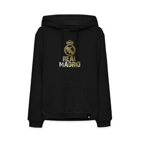 Мужская толстовка хлопок с принтом Real Madrid в Ухте, френч-терри, мягкий теплый начес внутри (100% хлопок) | карман-кенгуру, эластичные манжеты и нижняя кромка, капюшон с подкладом и шнурком | Тематика изображения на принте: real madrid | реал мадрид | спорт | футбол