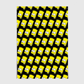 Постер с принтом Барт Симпсон в Ухте, 100% бумага
 | бумага, плотность 150 мг. Матовая, но за счет высокого коэффициента гладкости имеет небольшой блеск и дает на свету блики, но в отличии от глянцевой бумаги не покрыта лаком | bart | bart simpson | pattern | simpsons | the simpsons | барт | барт симпсон | голова | голова барта | головы | головы барта | мультик | мультики | мультфильм | мультфильмы | паттерн | симпсоны