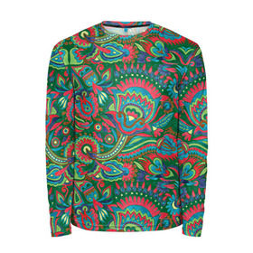 Мужской лонгслив 3D с принтом Узор в Ухте, 100% полиэстер | длинные рукава, круглый вырез горловины, полуприлегающий силуэт | роспись | узор