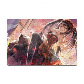 Пазл магнитный 126 элементов с принтом Kurumi Tokisaki в Ухте, полимерный материал с магнитным слоем | 126 деталей, размер изделия —  180*270 мм | Тематика изображения на принте: a | date | kurumi | kurumi tokisakiрандеву | live | tokisaki | куруми