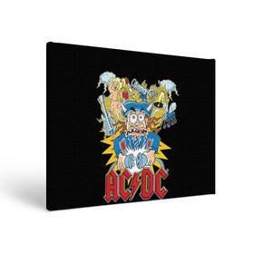 Холст прямоугольный с принтом AC/DC в Ухте, 100% ПВХ |  | ac dc | acdc | rock | рок | эйсидиси