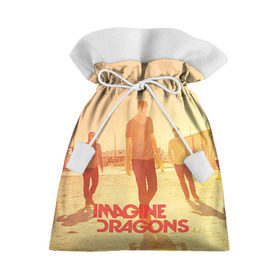 Подарочный 3D мешок с принтом Imagine Dragons в Ухте, 100% полиэстер | Размер: 29*39 см | rock | имэджн драгонз | рок