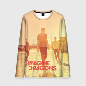 Мужской лонгслив 3D с принтом Imagine Dragons в Ухте, 100% полиэстер | длинные рукава, круглый вырез горловины, полуприлегающий силуэт | rock | имэджн драгонз | рок
