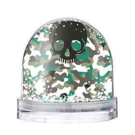 Снежный шар с принтом Камуфляж в Ухте, Пластик | Изображение внутри шара печатается на глянцевой фотобумаге с двух сторон | swag | бриллиант | девушкам | камуфляж | свэг | череп
