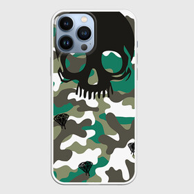 Чехол для iPhone 13 Pro Max с принтом Камуфляж в Ухте,  |  | Тематика изображения на принте: swag | бриллиант | девушкам | камуфляж | свэг | череп