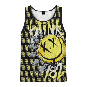 Мужская майка 3D с принтом Blink 182 в Ухте, 100% полиэстер | круглая горловина, приталенный силуэт, длина до линии бедра. Пройма и горловина окантованы тонкой бейкой | 