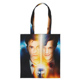 Сумка 3D повседневная с принтом Доктор кто в Ухте, 100% полиэстер | Плотность: 200 г/м2; Размер: 34×35 см; Высота лямок: 30 см | doctor who | доктор кто | сериал