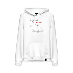 Женская толстовка хлопок с принтом Найдите Х в Ухте, френч-терри, мягкий теплый начес внутри (100% хлопок) | карман-кенгуру, эластичные манжеты и нижняя кромка, капюшон с подкладом и шнурком | найдите х математика math x