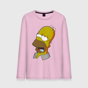 Мужской лонгслив хлопок с принтом Simpsons в Ухте, 100% хлопок |  | Тематика изображения на принте: simpsons donut brain симпсон гомер homer