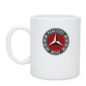 Кружка с принтом Mercedes-Benz в Ухте, керамика | объем — 330 мл, диаметр — 80 мм. Принт наносится на бока кружки, можно сделать два разных изображения | mercedes benz мерседес