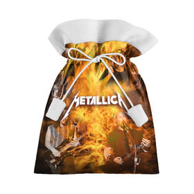 Подарочный 3D мешок с принтом METALLICA в Ухте, 100% полиэстер | Размер: 29*39 см | metallica | rock | металлика | метла | рок