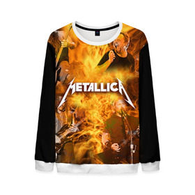 Мужской свитшот 3D с принтом METALLICA в Ухте, 100% полиэстер с мягким внутренним слоем | круглый вырез горловины, мягкая резинка на манжетах и поясе, свободная посадка по фигуре | metallica | rock | металлика | метла | рок