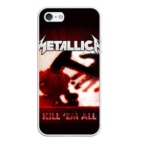 Чехол для iPhone 5/5S матовый с принтом METALLICA в Ухте, Силикон | Область печати: задняя сторона чехла, без боковых панелей | Тематика изображения на принте: metallica | rock | металлика | рок