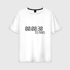 Женская футболка хлопок Oversize с принтом 30 Seconds to Mars в Ухте, 100% хлопок | свободный крой, круглый ворот, спущенный рукав, длина до линии бедер
 | 30 second to mars30secondstomars