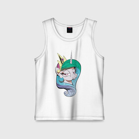Детская майка хлопок с принтом Princess Celestia в Ухте,  |  | celestia | mlp | pony | unicorn | пони | селестия