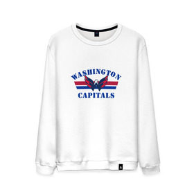 Мужской свитшот хлопок с принтом Washington Capitals WC в Ухте, 100% хлопок |  | capitals | ovechkin | washington | вашингтон | овечкин