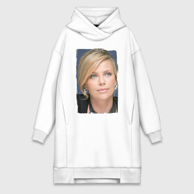 Платье-худи хлопок с принтом Charlize Theron в Ухте,  |  | charlize theron | актриса | кинозвезда | шарлиз терон
