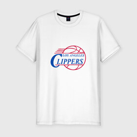 Мужская футболка премиум Клипперс: в Ухте, 92% хлопок, 8% лайкра | приталенный силуэт, круглый вырез ворота, длина до линии бедра, короткий рукав | клипперс | клипперсnba