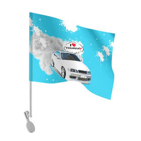 Флаг для автомобиля с принтом Tourer V в Ухте, 100% полиэстер | Размер: 30*21 см | дрифт