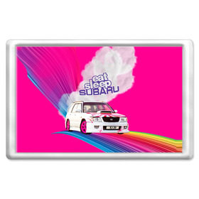 Магнит 45*70 с принтом Subaru в Ухте, Пластик | Размер: 78*52 мм; Размер печати: 70*45 | Тематика изображения на принте: drag | eat | ej20 | forester | jdm | rainbow | sf5 | sleep | subaru | субару | супердрифтбитва | форестер