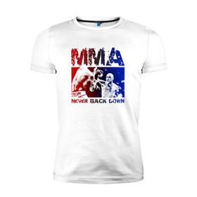 Мужская футболка премиум с принтом MMA Никогда не сдавайся в Ухте, 92% хлопок, 8% лайкра | приталенный силуэт, круглый вырез ворота, длина до линии бедра, короткий рукав | ufc | без | бои | для поклонников боев без правилmma | единоборства | правил