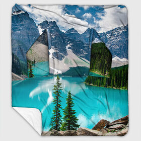 Плед с рукавами Озеро: в Ухте, 100% полиэстер | Закругленные углы, все края обработаны. Ткань не мнется и не растягивается. Размер 170*145 | горы | облака | пейзаж