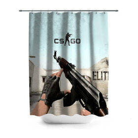 Штора 3D для ванной с принтом Counter Strike в Ухте, 100% полиэстер | плотность материала — 100 г/м2. Стандартный размер — 146 см х 180 см. По верхнему краю — пластиковые люверсы для креплений. В комплекте 10 пластиковых колец | counter | counter strike | cs go | csgo | strike | игры | контр | контр страйк | страйк