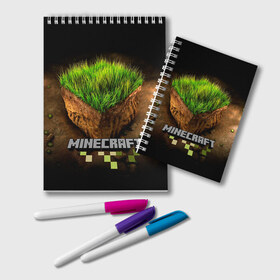 Блокнот с принтом Minecraft в Ухте, 100% бумага | 48 листов, плотность листов — 60 г/м2, плотность картонной обложки — 250 г/м2. Листы скреплены удобной пружинной спиралью. Цвет линий — светло-серый
 | крипер