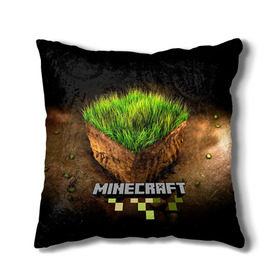 Подушка 3D с принтом Minecraft в Ухте, наволочка – 100% полиэстер, наполнитель – холлофайбер (легкий наполнитель, не вызывает аллергию). | состоит из подушки и наволочки. Наволочка на молнии, легко снимается для стирки | крипер