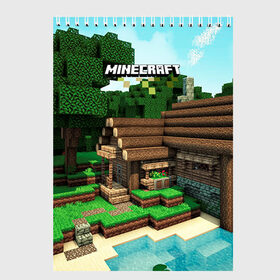 Скетчбук с принтом Minecraft в Ухте, 100% бумага
 | 48 листов, плотность листов — 100 г/м2, плотность картонной обложки — 250 г/м2. Листы скреплены сверху удобной пружинной спиралью | крипер