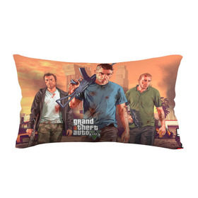 Подушка 3D антистресс с принтом GTA в Ухте, наволочка — 100% полиэстер, наполнитель — вспененный полистирол | состоит из подушки и наволочки на молнии | auto | five | grand | gta | theft | гта