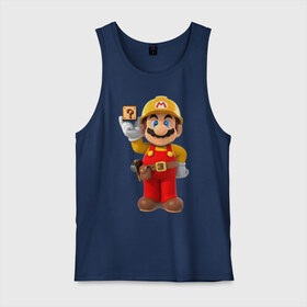 Мужская майка хлопок с принтом Super Mario в Ухте, 100% хлопок |  | nintendo | марио | нинтендо
